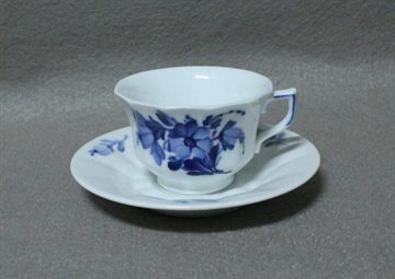 Blå Blomst kantet expresso kop underkop 